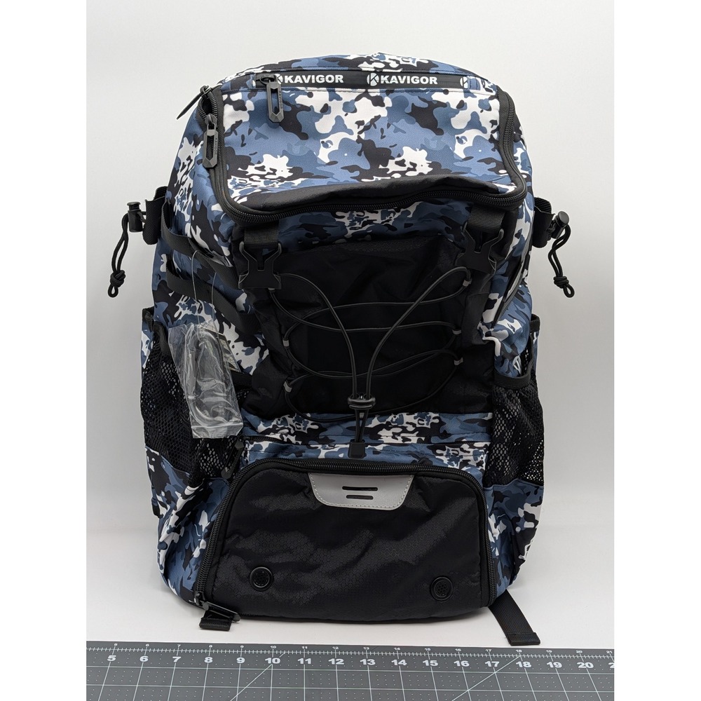 Kavigor Unisex Baseball Softball Backpack Large Camo Blue
